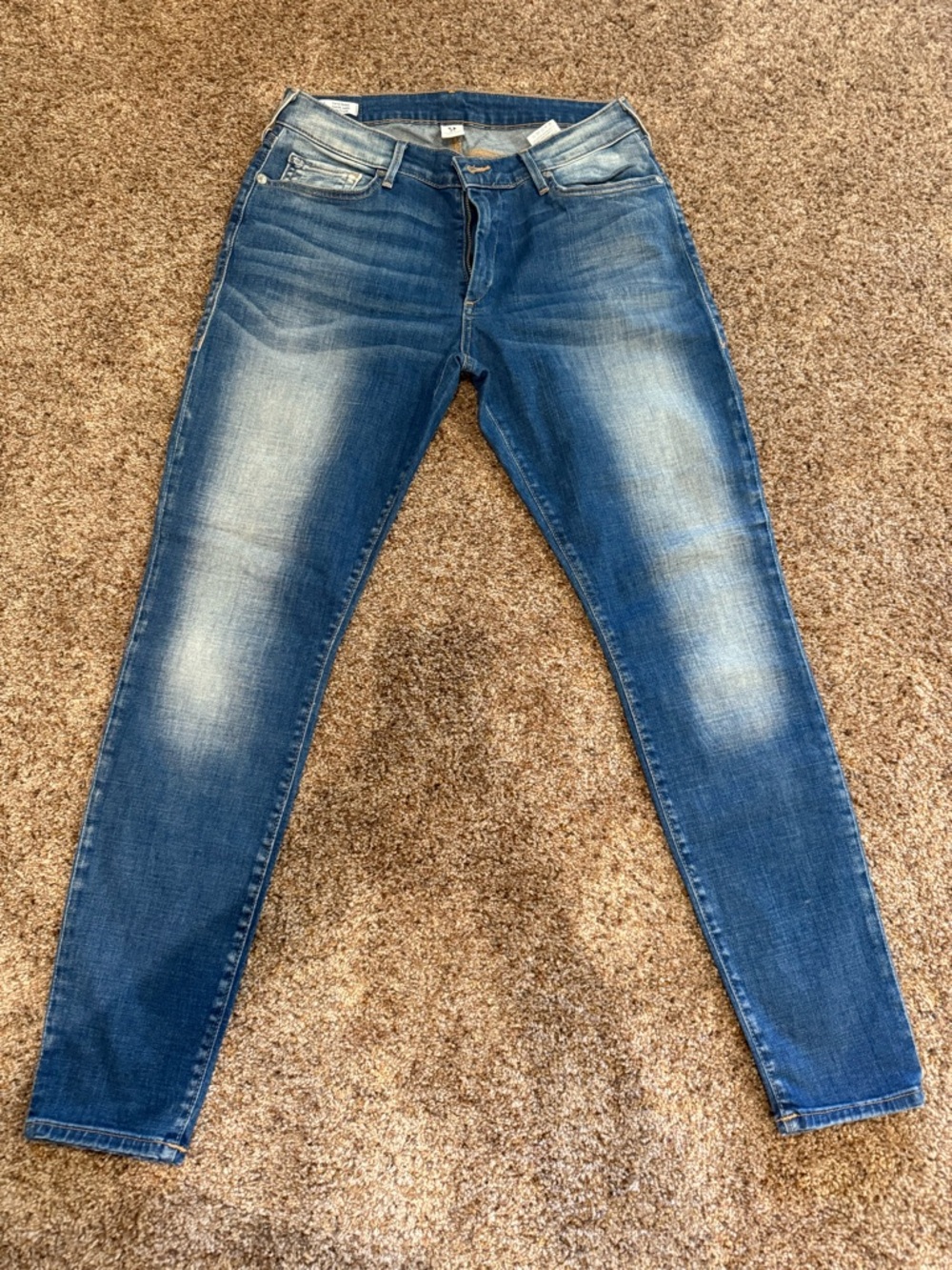 True Religion Men's Distressed Indigo Skinny Jeans